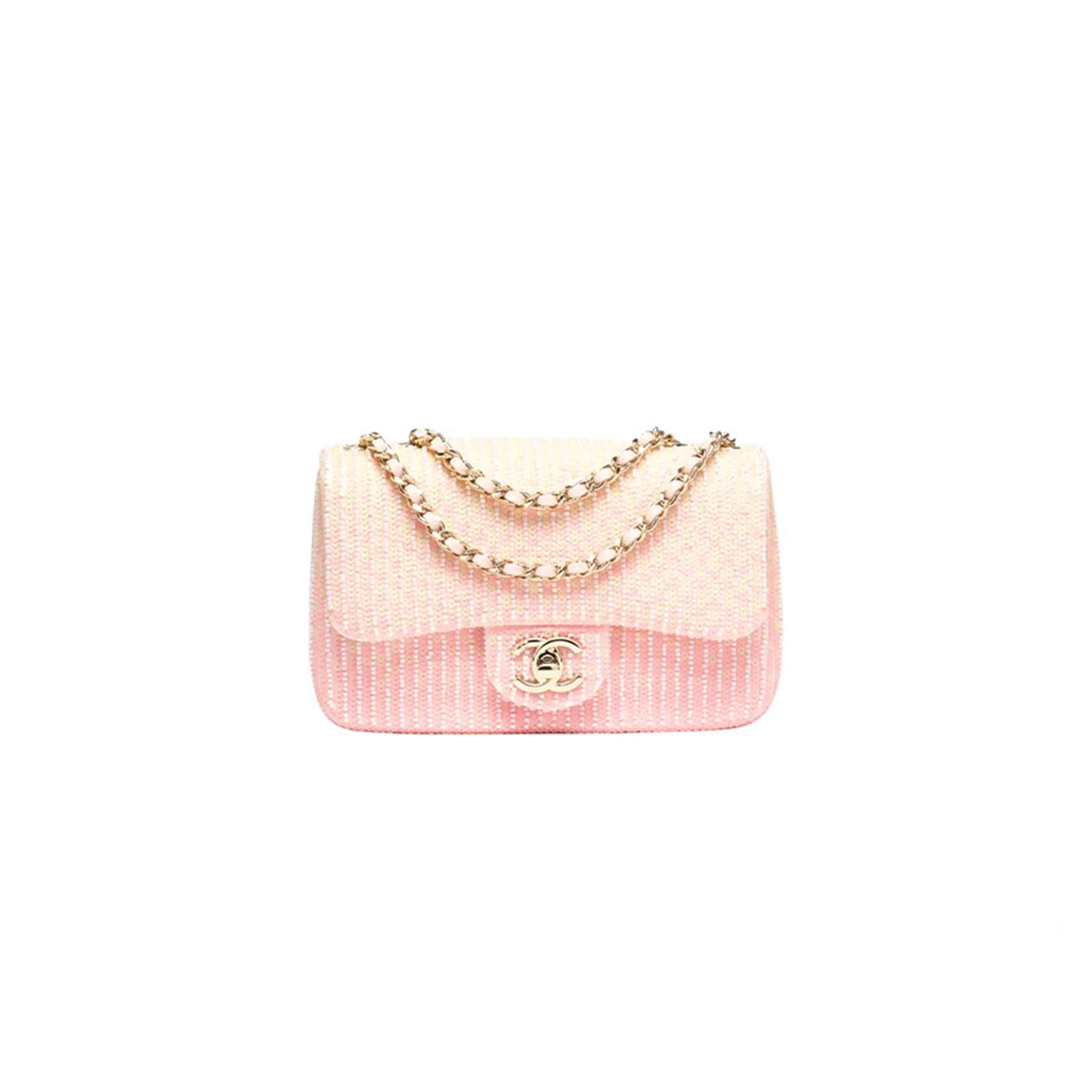 CHANEL MINI FLAP BAG GLASS BEADS (21*14*8cm) 